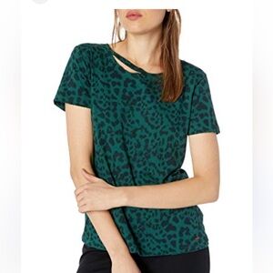 N:Philanthropy Women’s Harlow Distressed Beetle Leopard Print Top